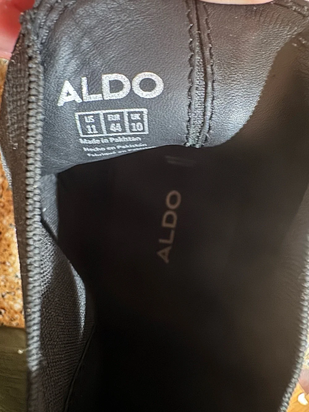 Aldo Black Leather Chelsea Boots (Size-11)